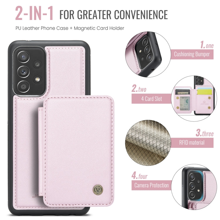 For Samsung Galaxy A53 5G JEEHOOD J05 Business Magnetic Style RFID Leather Phone Case