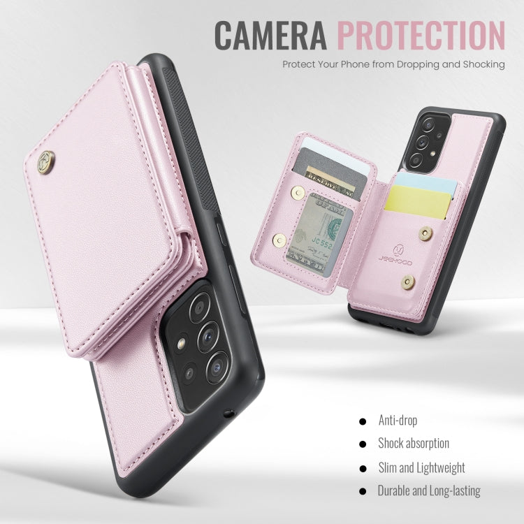 For Samsung Galaxy A53 5G JEEHOOD J05 Business Magnetic Style RFID Leather Phone Case