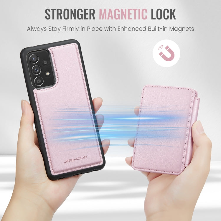 For Samsung Galaxy A53 5G JEEHOOD J05 Business Magnetic Style RFID Leather Phone Case