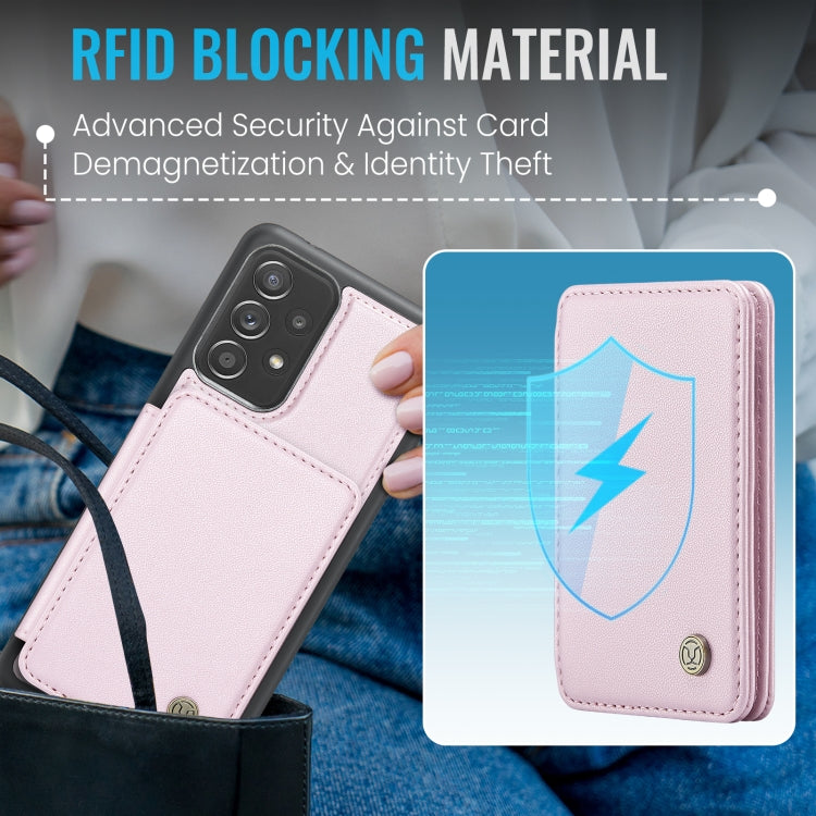 For Samsung Galaxy A53 5G JEEHOOD J05 Business Magnetic Style RFID Leather Phone Case
