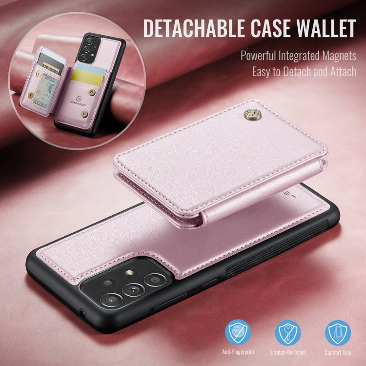For Samsung Galaxy A53 5G JEEHOOD J05 Business Magnetic Style RFID Leather Phone Case