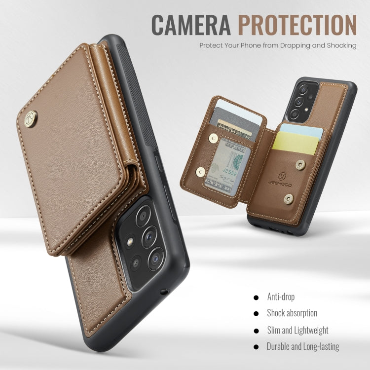 For Samsung Galaxy A53 5G JEEHOOD J05 Business Magnetic Style RFID Leather Phone Case