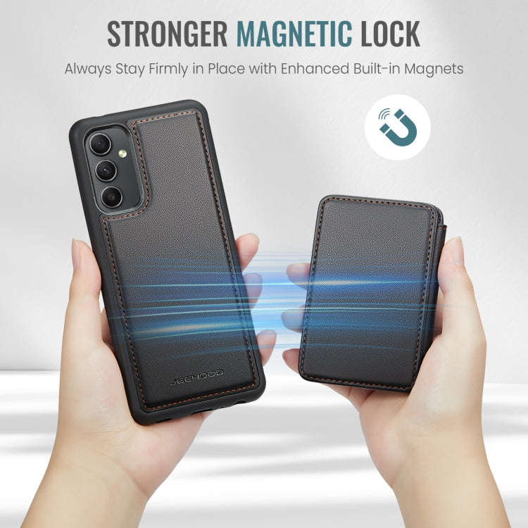 For Samsung Galaxy A34 5G JEEHOOD J05 Business Magnetic Style RFID Leather Phone Case