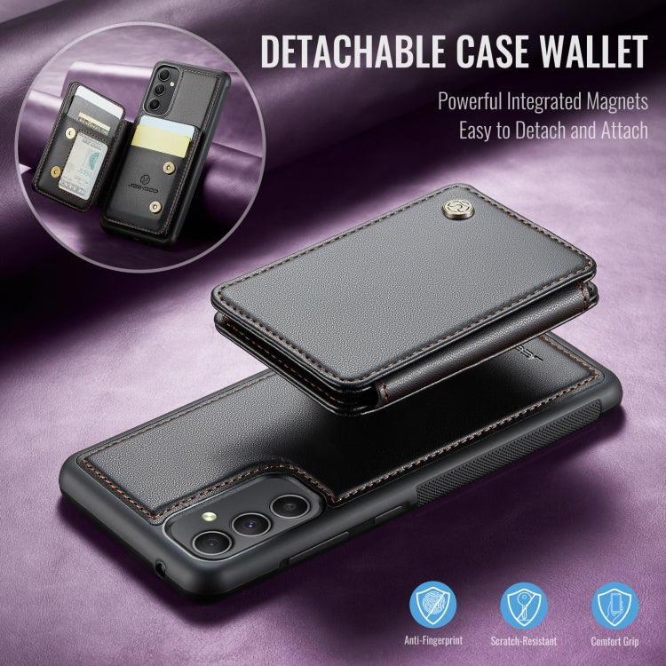 For Samsung Galaxy A34 5G JEEHOOD J05 Business Magnetic Style RFID Leather Phone Case