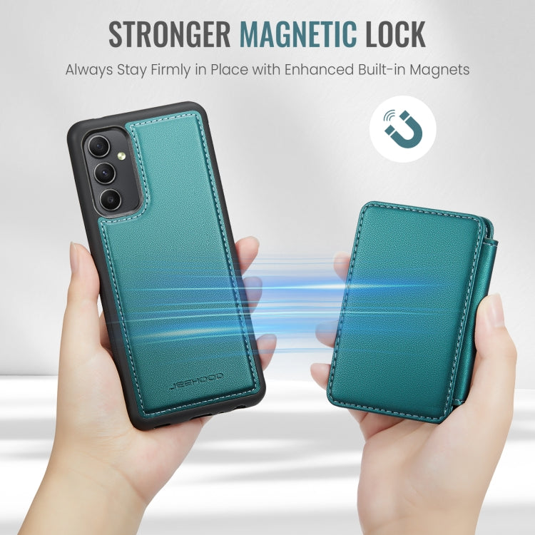 For Samsung Galaxy A34 5G JEEHOOD J05 Business Magnetic Style RFID Leather Phone Case