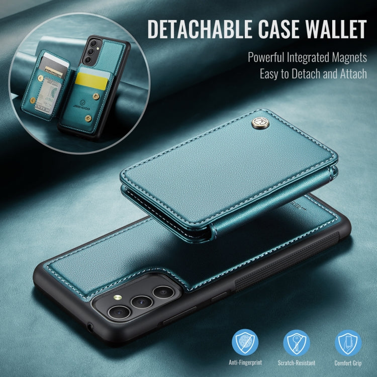 For Samsung Galaxy A34 5G JEEHOOD J05 Business Magnetic Style RFID Leather Phone Case