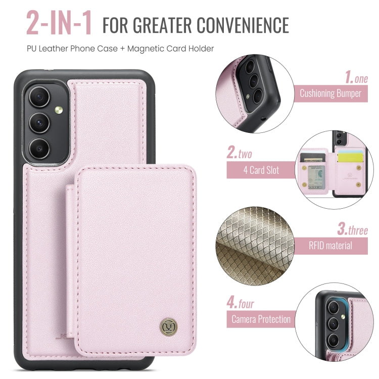 For Samsung Galaxy A34 5G JEEHOOD J05 Business Magnetic Style RFID Leather Phone Case