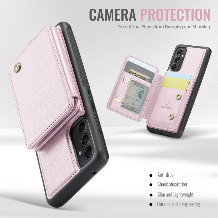 For Samsung Galaxy A34 5G JEEHOOD J05 Business Magnetic Style RFID Leather Phone Case