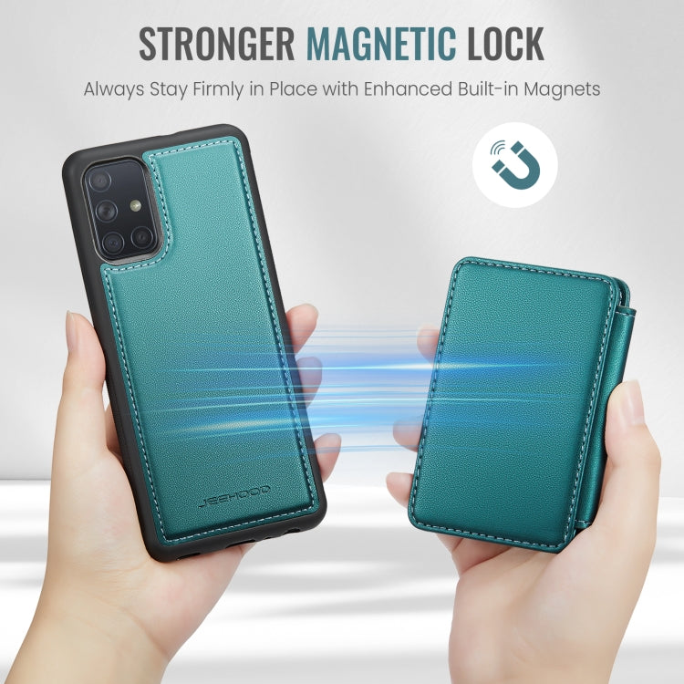 For Samsung Galaxy A51 4G JEEHOOD J05 Business Magnetic Style RFID Leather Phone Case