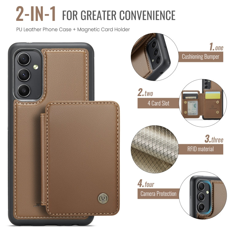 For Samsung Galaxy A54 5G JEEHOOD J05 Business Magnetic Style RFID Leather Phone Case