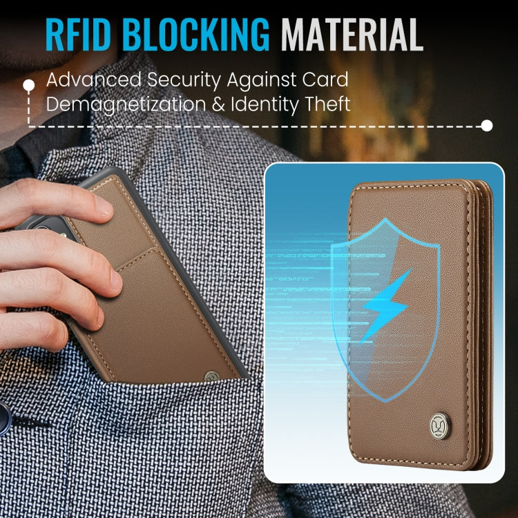 For Samsung Galaxy A54 5G JEEHOOD J05 Business Magnetic Style RFID Leather Phone Case