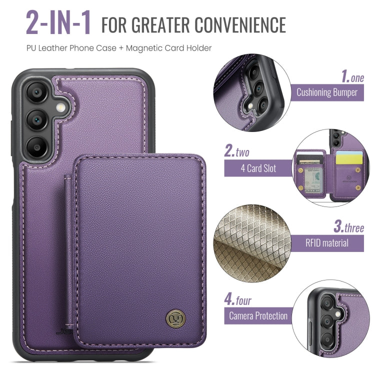 For Samsung Galaxy A55 5G JEEHOOD J05 Business Magnetic Style RFID Leather Phone Case