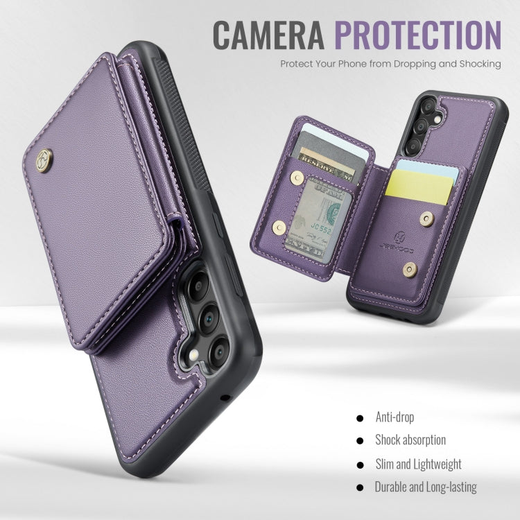 For Samsung Galaxy A55 5G JEEHOOD J05 Business Magnetic Style RFID Leather Phone Case