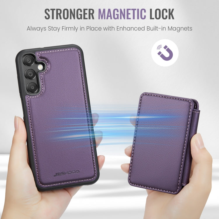 For Samsung Galaxy A55 5G JEEHOOD J05 Business Magnetic Style RFID Leather Phone Case