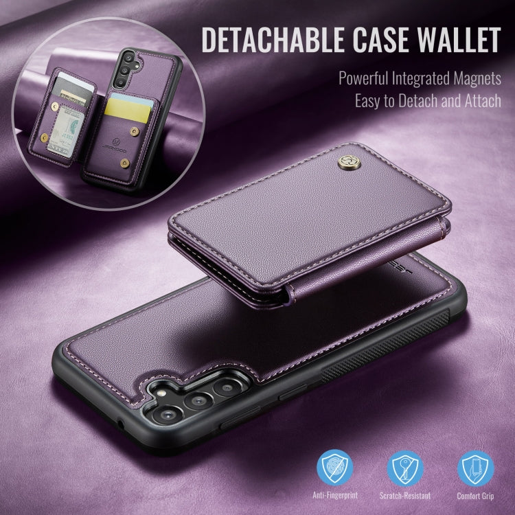For Samsung Galaxy A55 5G JEEHOOD J05 Business Magnetic Style RFID Leather Phone Case