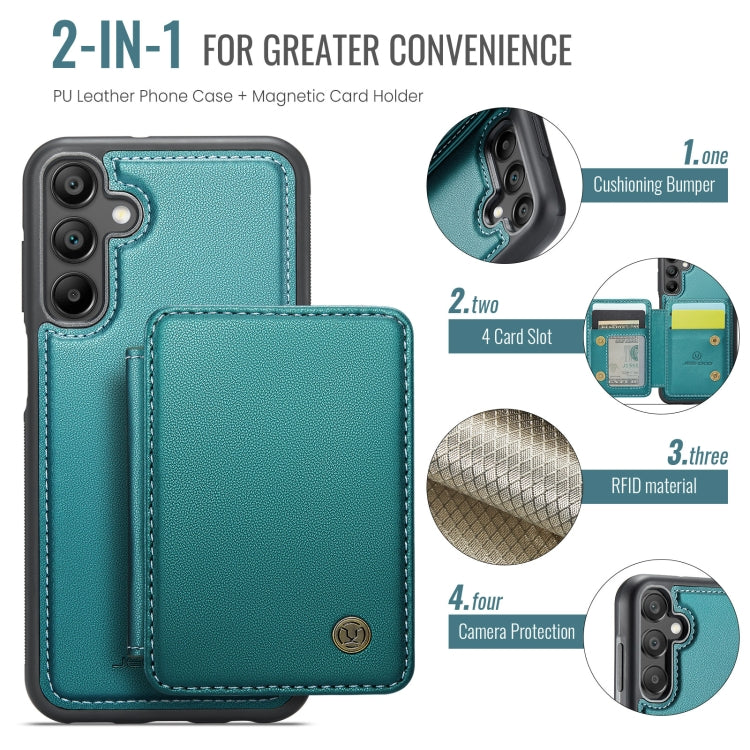For Samsung Galaxy A55 5G JEEHOOD J05 Business Magnetic Style RFID Leather Phone Case