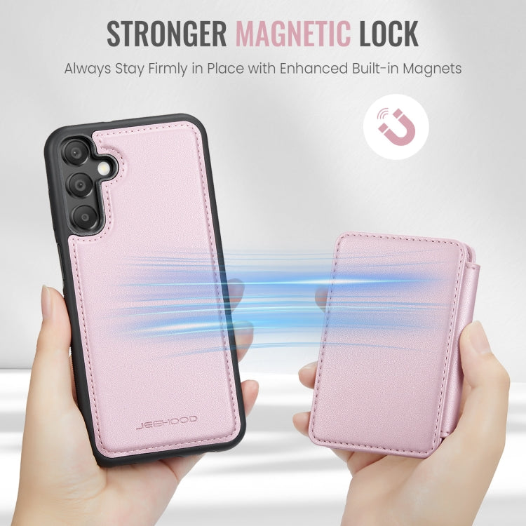 For Samsung Galaxy A55 5G JEEHOOD J05 Business Magnetic Style RFID Leather Phone Case
