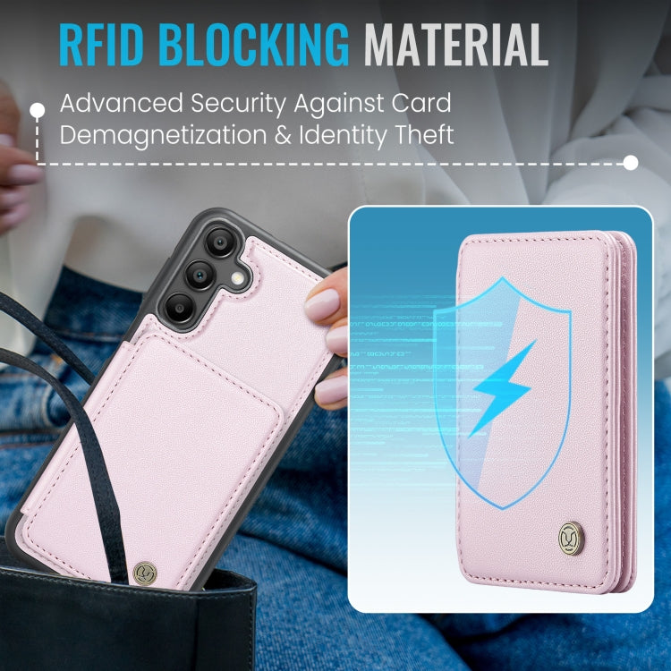 For Samsung Galaxy A55 5G JEEHOOD J05 Business Magnetic Style RFID Leather Phone Case
