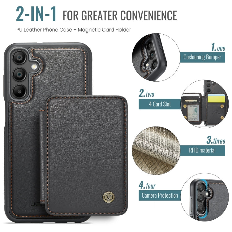 For Samsung Galaxy A16 5G JEEHOOD J05 Business Magnetic Style RFID Leather Phone Case