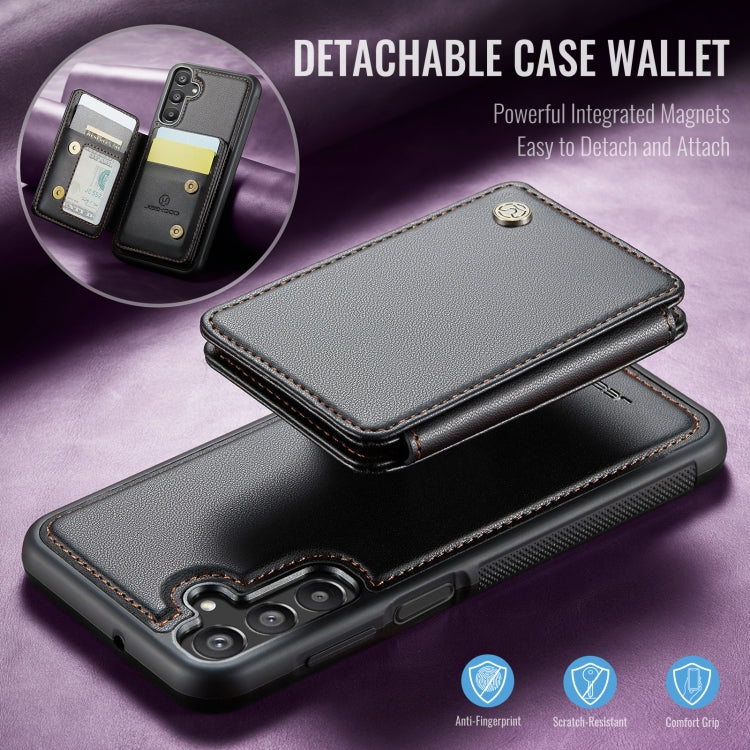 For Samsung Galaxy A16 5G JEEHOOD J05 Business Magnetic Style RFID Leather Phone Case