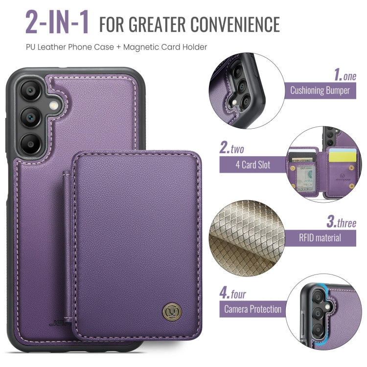 For Samsung Galaxy A16 5G JEEHOOD J05 Business Magnetic Style RFID Leather Phone Case