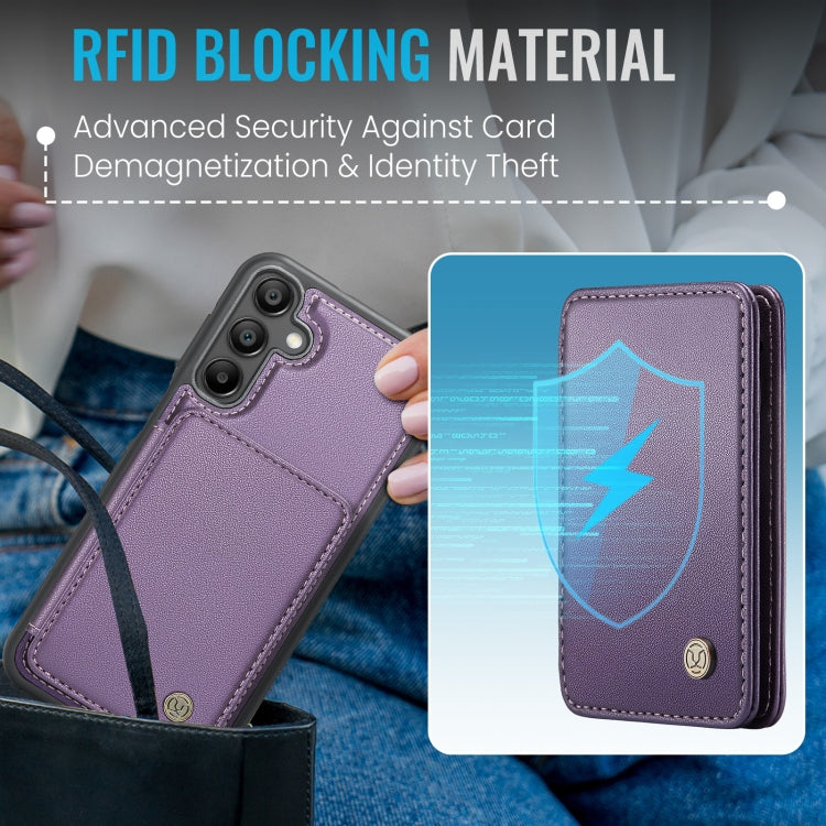 For Samsung Galaxy A16 5G JEEHOOD J05 Business Magnetic Style RFID Leather Phone Case