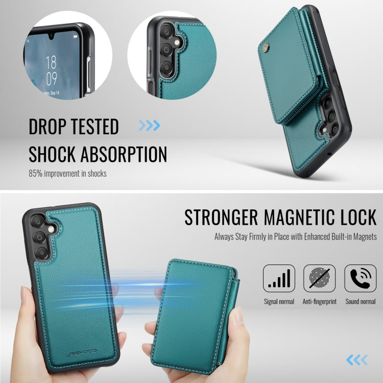 For Samsung Galaxy A16 5G JEEHOOD J05 Business Magnetic Style RFID Leather Phone Case