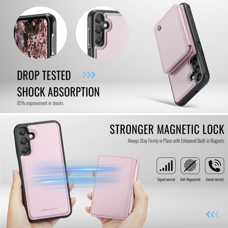 For Samsung Galaxy A16 5G JEEHOOD J05 Business Magnetic Style RFID Leather Phone Case