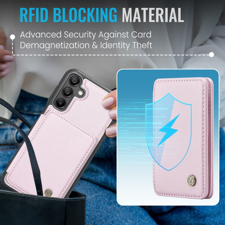For Samsung Galaxy A16 5G JEEHOOD J05 Business Magnetic Style RFID Leather Phone Case