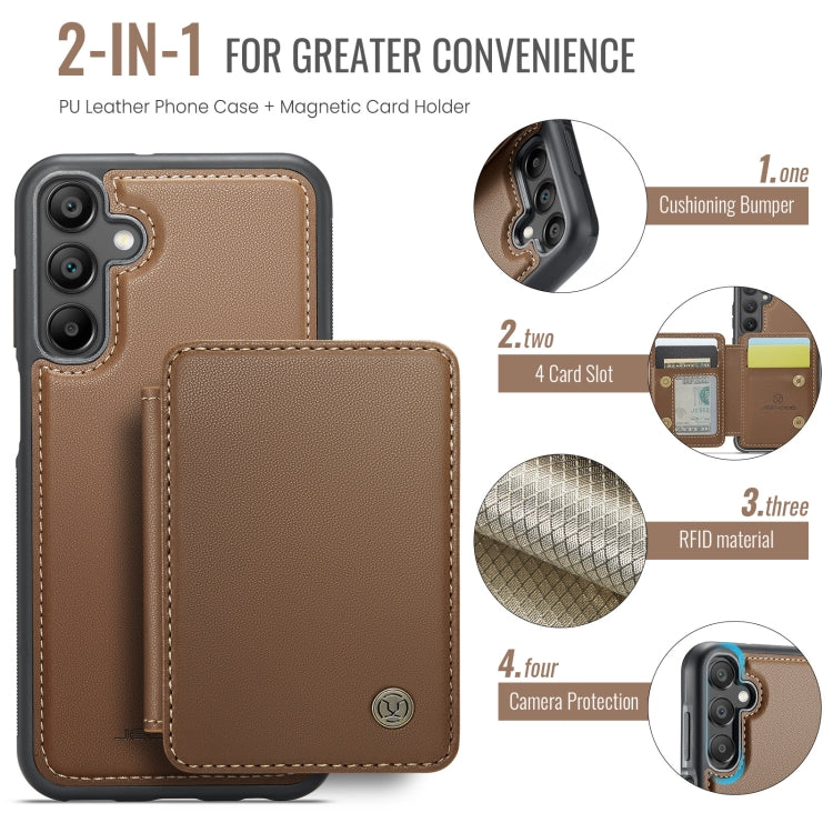 For Samsung Galaxy A16 5G JEEHOOD J05 Business Magnetic Style RFID Leather Phone Case
