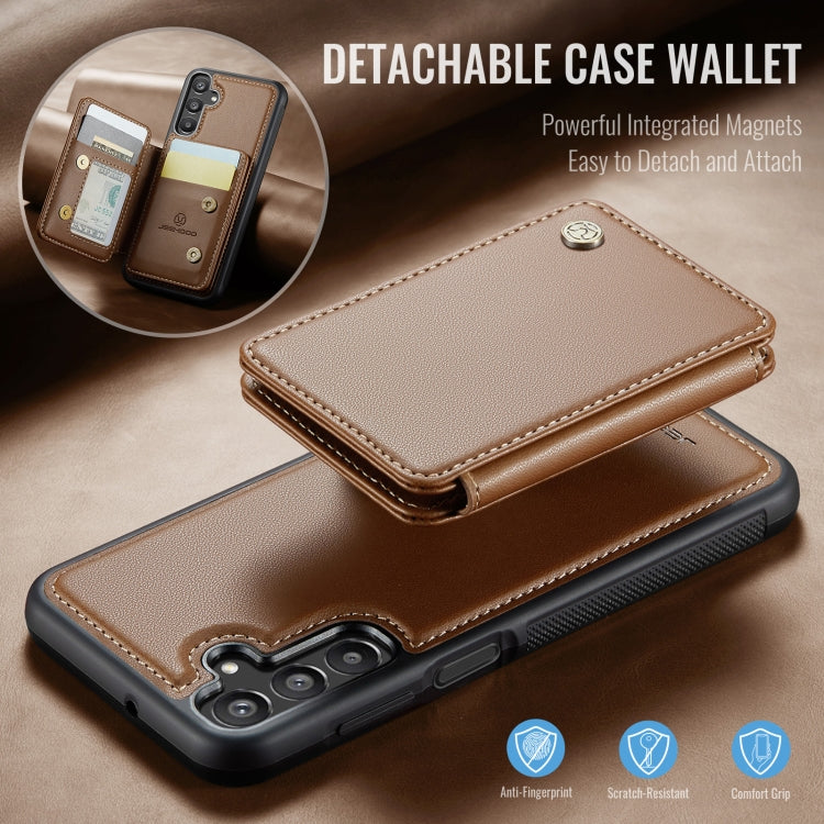 For Samsung Galaxy A16 5G JEEHOOD J05 Business Magnetic Style RFID Leather Phone Case