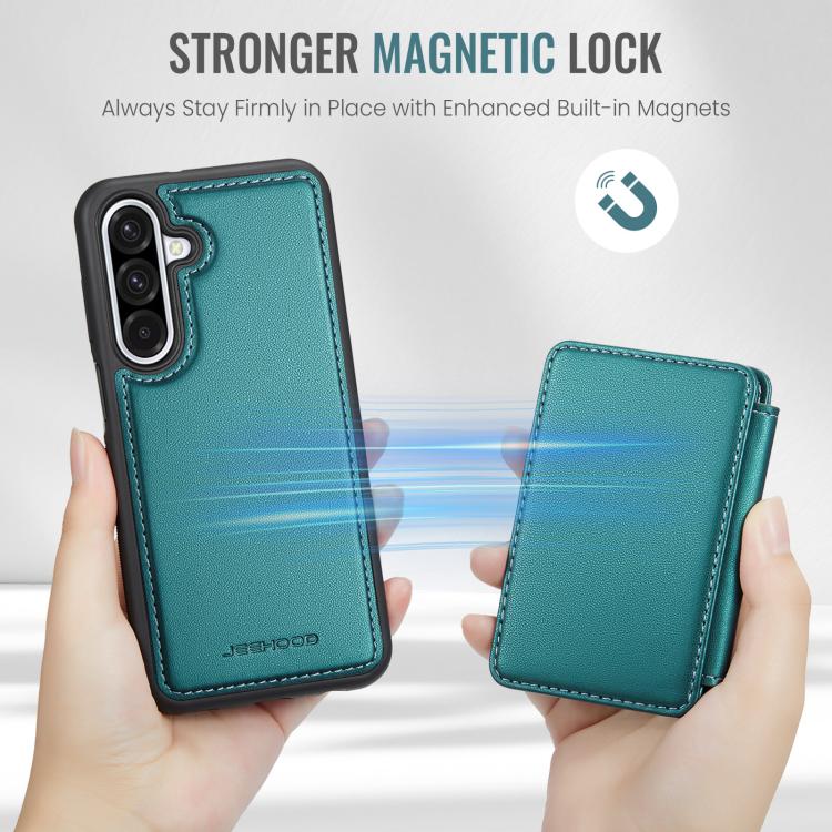 For Samsung Galaxy A26 5G JEEHOOD J05 Business Magnetic Style RFID Leather Phone Case
