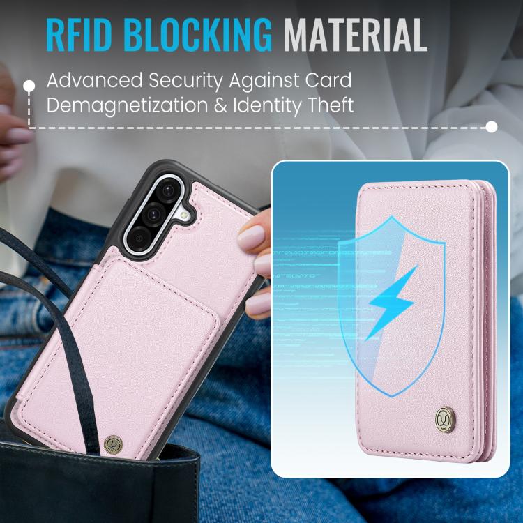 For Samsung Galaxy A26 5G JEEHOOD J05 Business Magnetic Style RFID Leather Phone Case