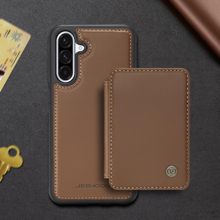 For Samsung Galaxy A26 5G JEEHOOD J05 Business Magnetic Style RFID Leather Phone Case