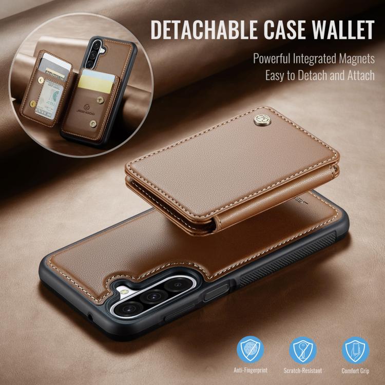 For Samsung Galaxy A26 5G JEEHOOD J05 Business Magnetic Style RFID Leather Phone Case