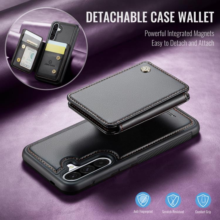 For Samsung Galaxy A36 JEEHOOD J05 Business Magnetic Style RFID Leather Phone Case