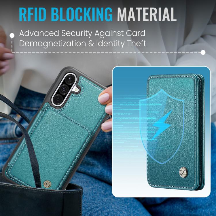 For Samsung Galaxy A36 JEEHOOD J05 Business Magnetic Style RFID Leather Phone Case