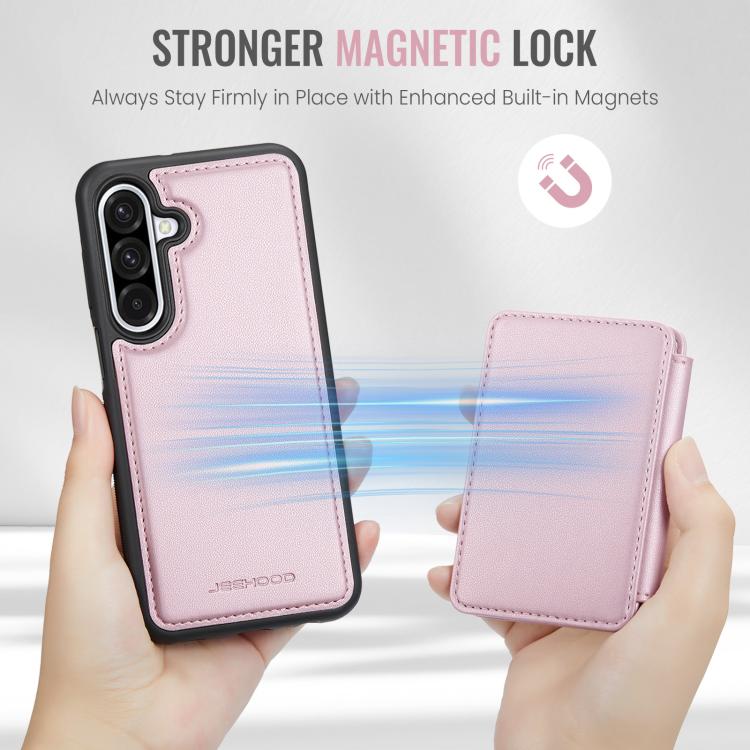For Samsung Galaxy A36 JEEHOOD J05 Business Magnetic Style RFID Leather Phone Case