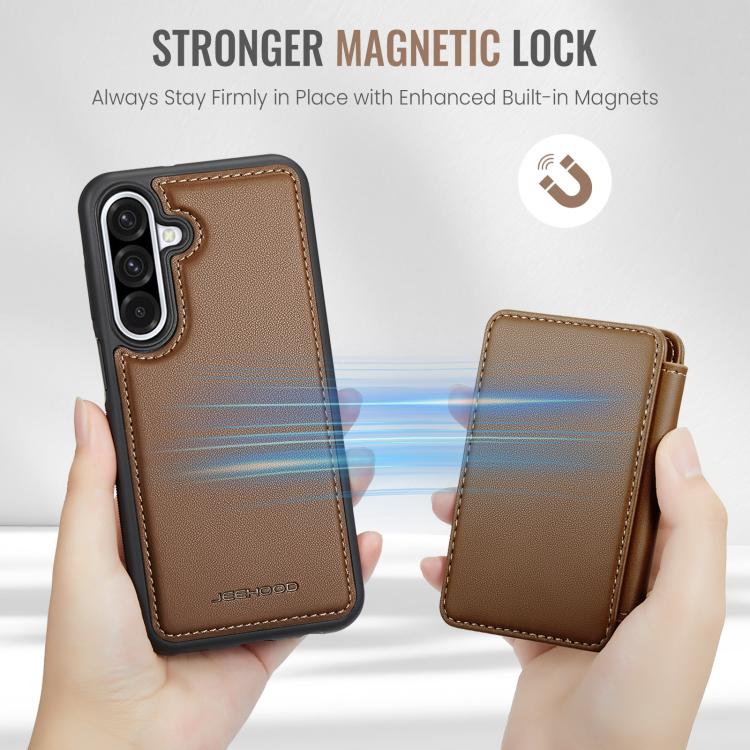 For Samsung Galaxy A36 JEEHOOD J05 Business Magnetic Style RFID Leather Phone Case