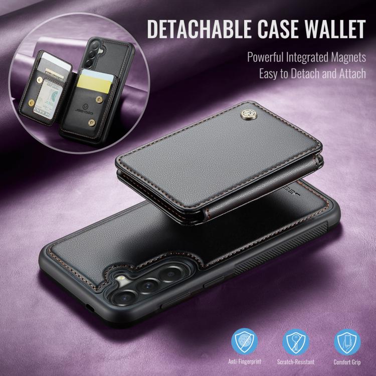 For Samsung Galaxy A37 5G JEEHOOD J05 Business Magnetic Style RFID Leather Phone Case