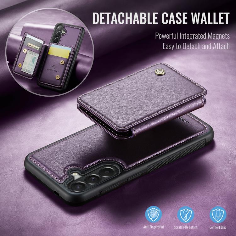 For Samsung Galaxy A37 5G JEEHOOD J05 Business Magnetic Style RFID Leather Phone Case