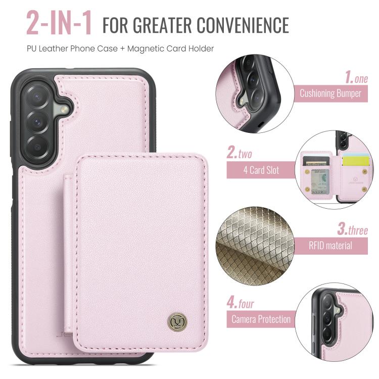 For Samsung Galaxy A37 5G JEEHOOD J05 Business Magnetic Style RFID Leather Phone Case