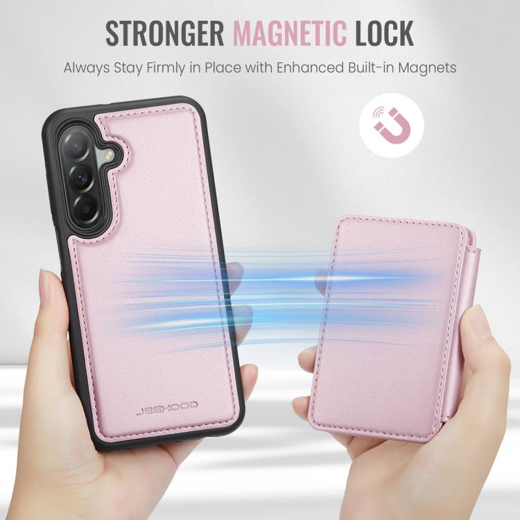 For Samsung Galaxy A37 5G JEEHOOD J05 Business Magnetic Style RFID Leather Phone Case