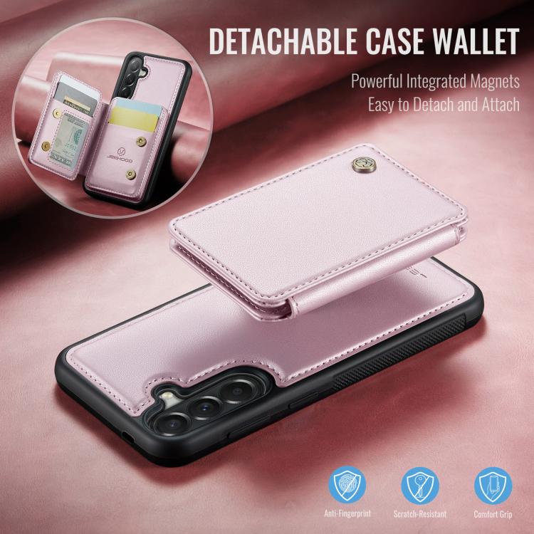 For Samsung Galaxy A37 5G JEEHOOD J05 Business Magnetic Style RFID Leather Phone Case