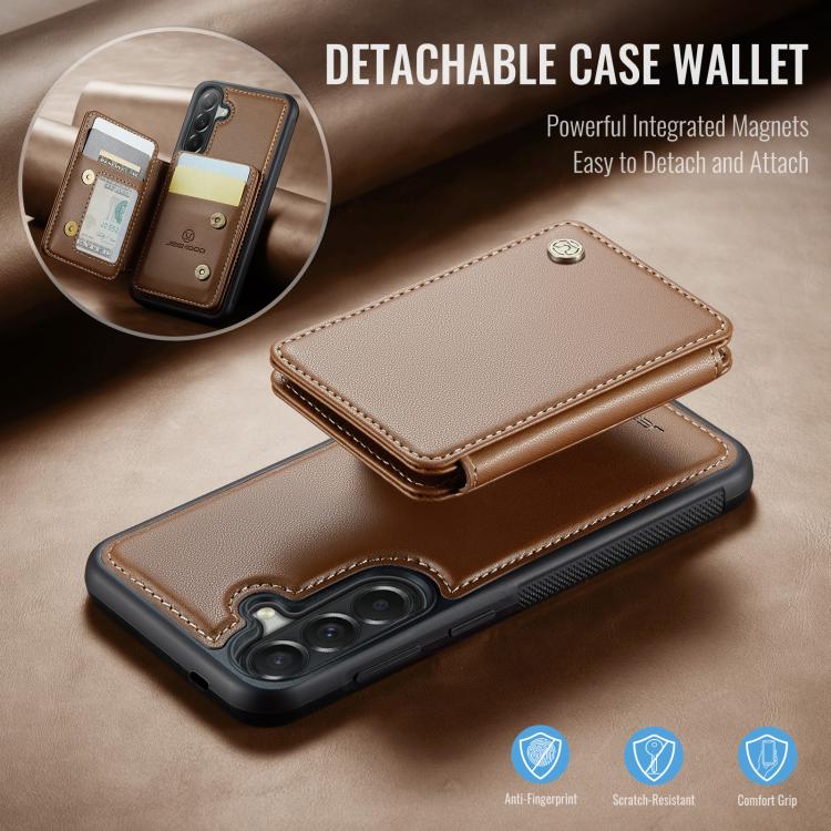 For Samsung Galaxy A37 5G JEEHOOD J05 Business Magnetic Style RFID Leather Phone Case
