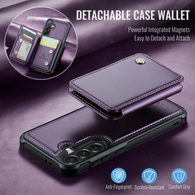 For Samsung Galaxy A57 5G JEEHOOD J05 Business Magnetic Style RFID Leather Phone Case