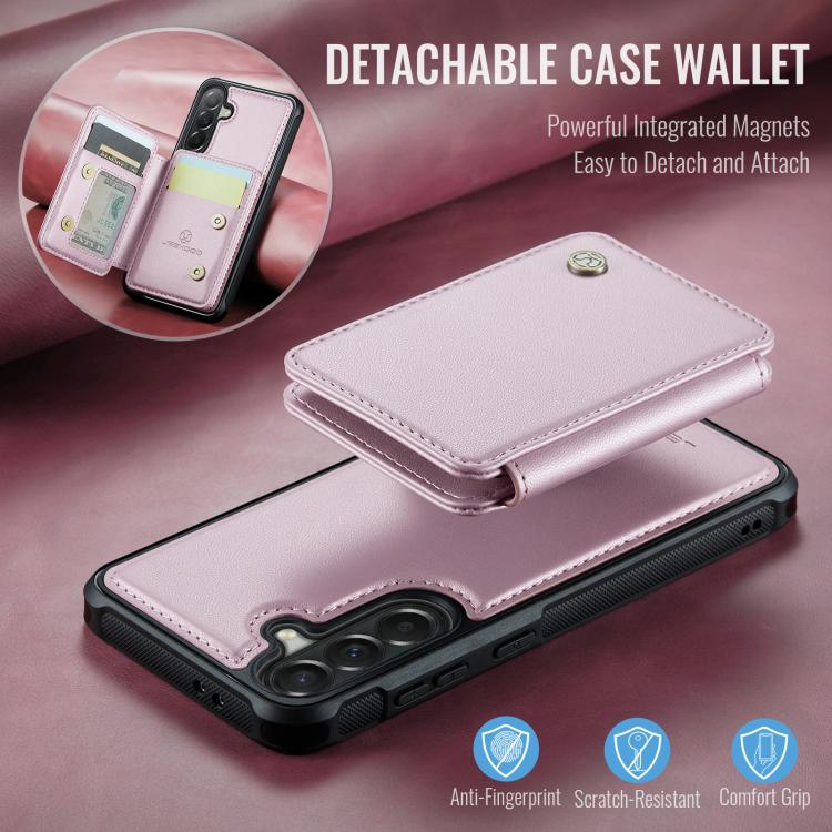 For Samsung Galaxy A57 5G JEEHOOD J05 Business Magnetic Style RFID Leather Phone Case