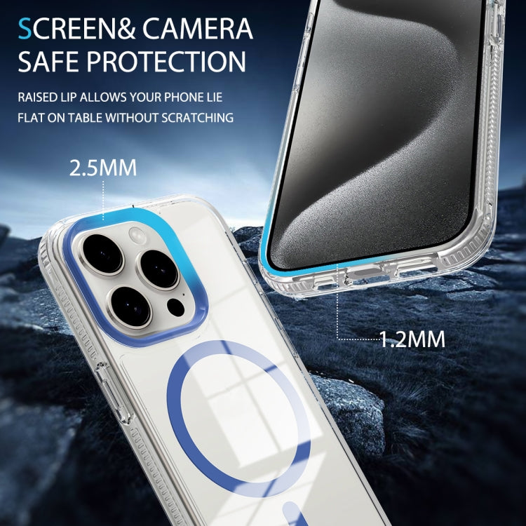 For iPhone 15 Pro Max Lens Protection Frame MagSafe Phone Case