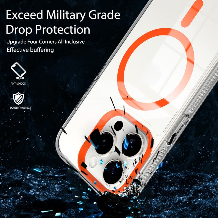 For iPhone 15 Pro Max Lens Protection Frame MagSafe Phone Case
