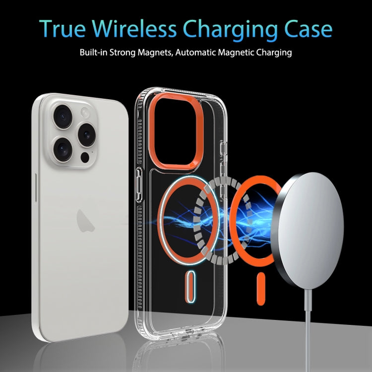 For iPhone 15 Pro Max Lens Protection Frame MagSafe Phone Case